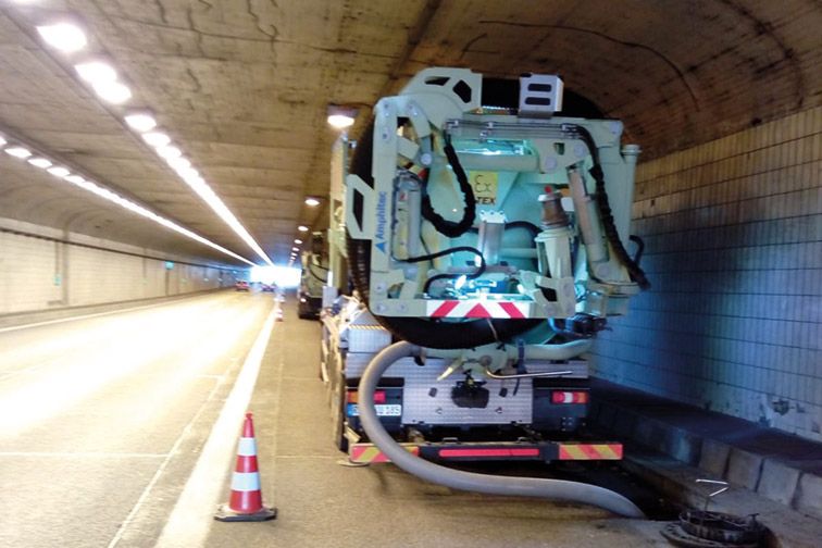 Saugbagger Winningen- Tunnelbau